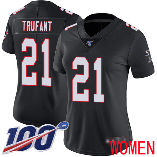 Atlanta Falcons Limited Black Women Desmond Trufant Alternate Jersey NFL Football #21 100th Season Vapor Untouchable